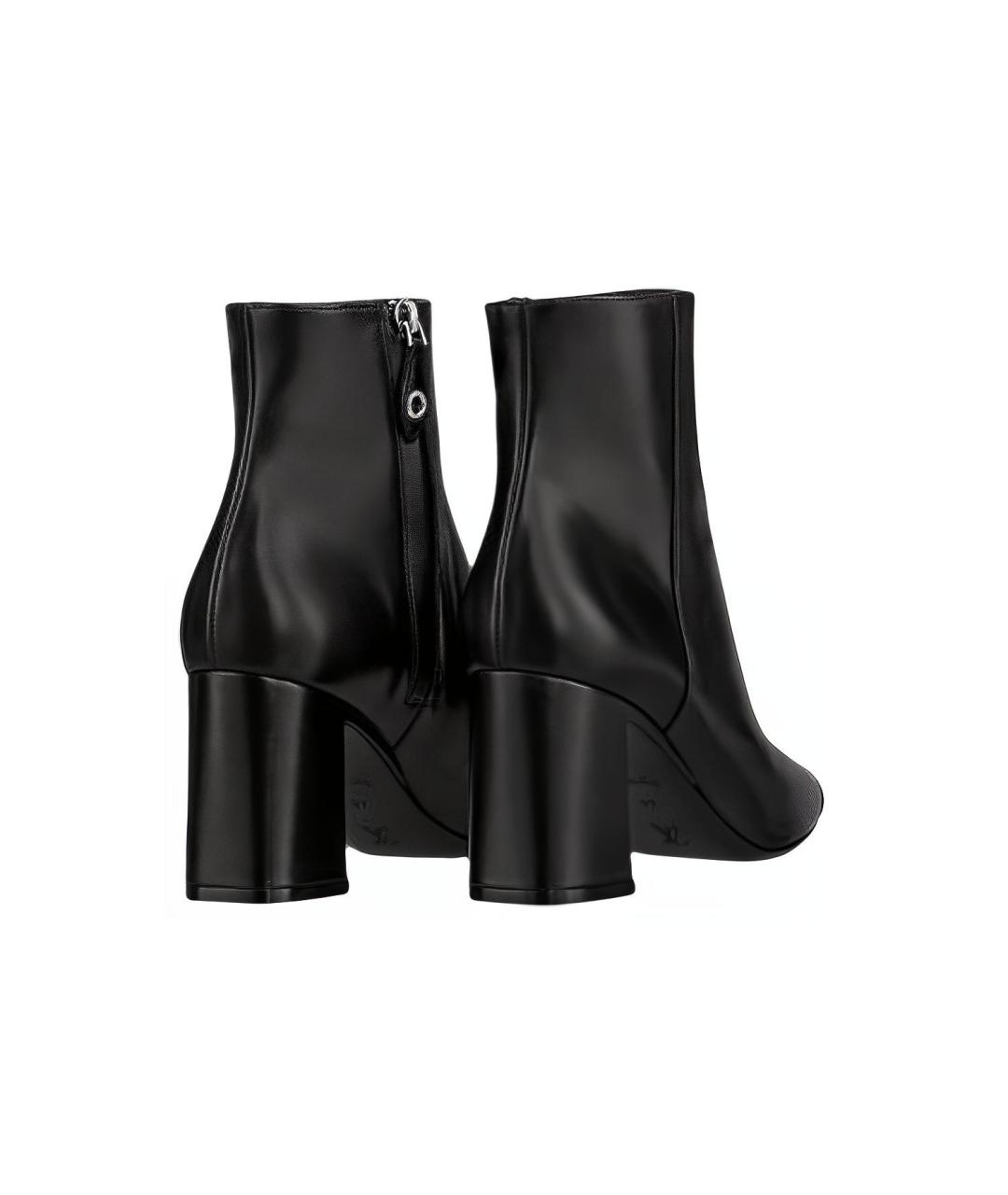 LOUIS VUITTON Черные кожаные сапоги, фото 4