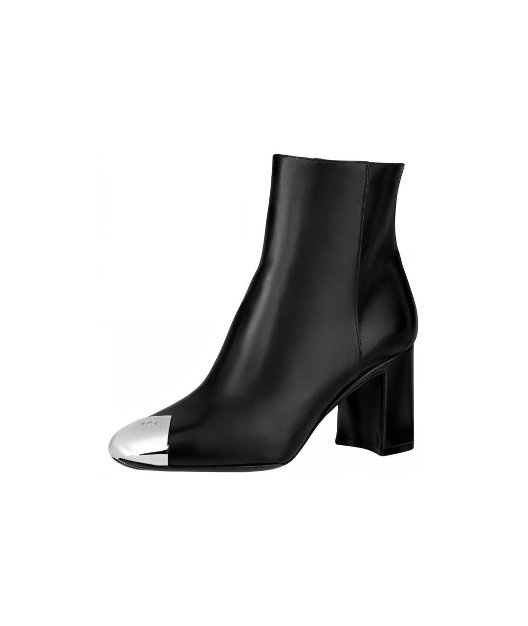 LOUIS VUITTON Черные кожаные сапоги, фото 2