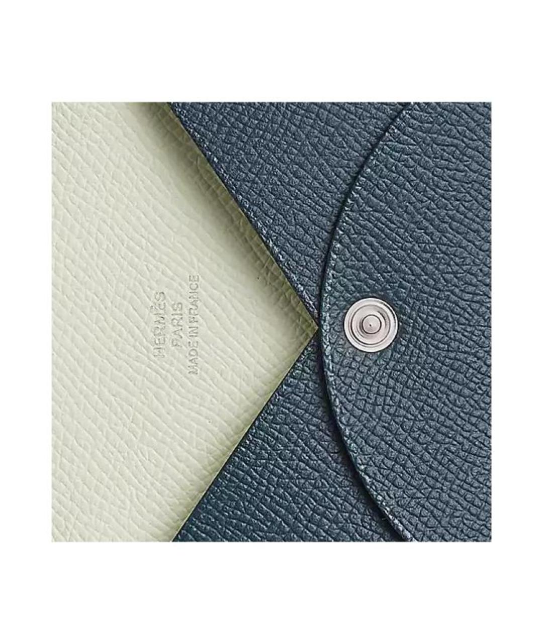 HERMES Синий кожаный кардхолдер, фото 4