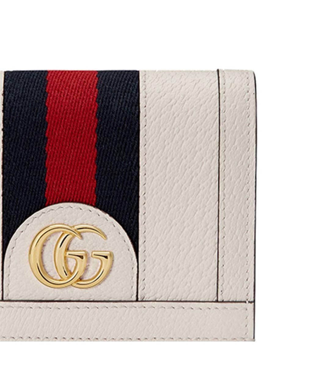 GUCCI Белый кожаный кардхолдер, фото 6