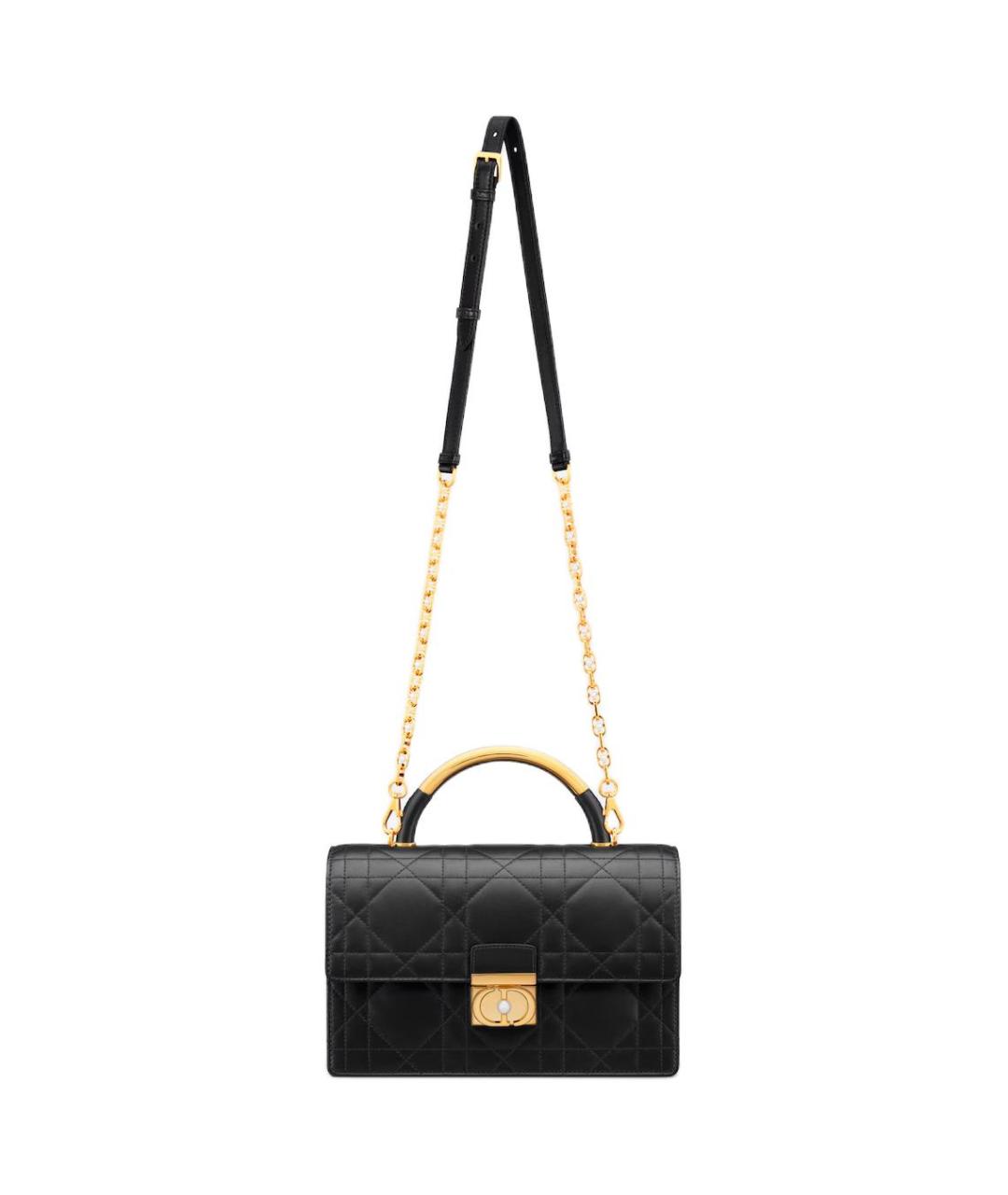 CHRISTIAN DIOR Черная кожаная сумка через плечо, фото 2