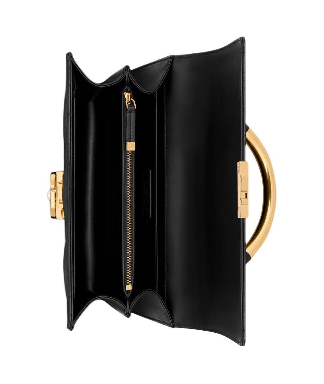 CHRISTIAN DIOR Черная кожаная сумка через плечо, фото 5