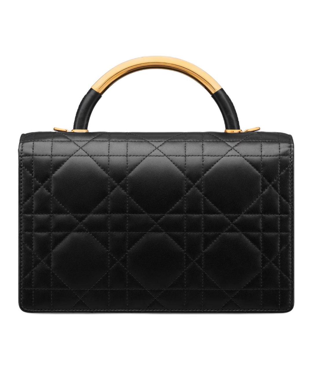 CHRISTIAN DIOR Черная кожаная сумка через плечо, фото 4