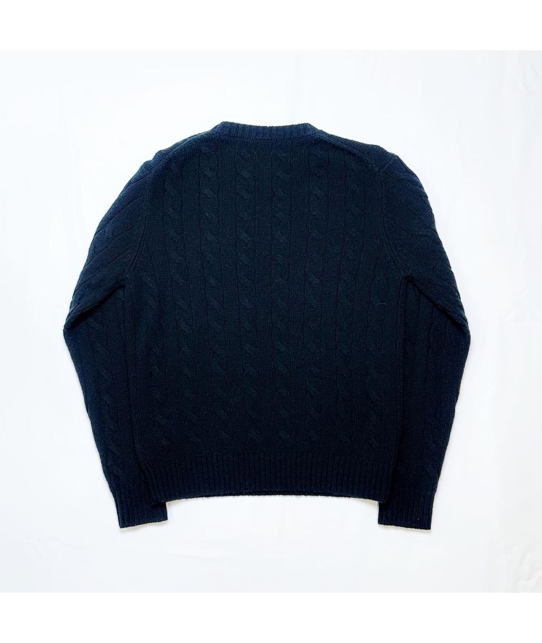 RALPH LAUREN Темно-синий хлопковый джемпер / свитер, фото 2