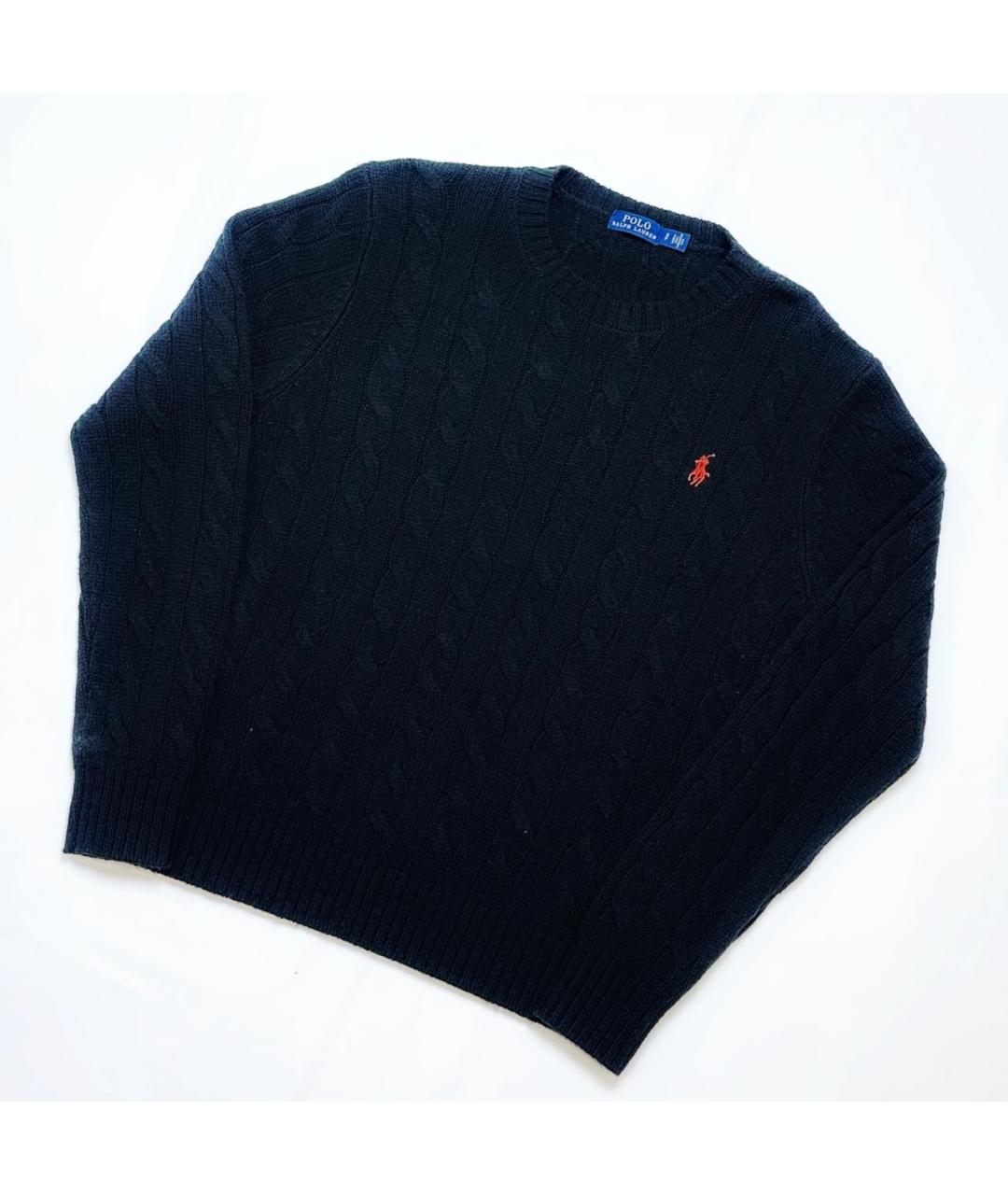 RALPH LAUREN Темно-синий хлопковый джемпер / свитер, фото 5