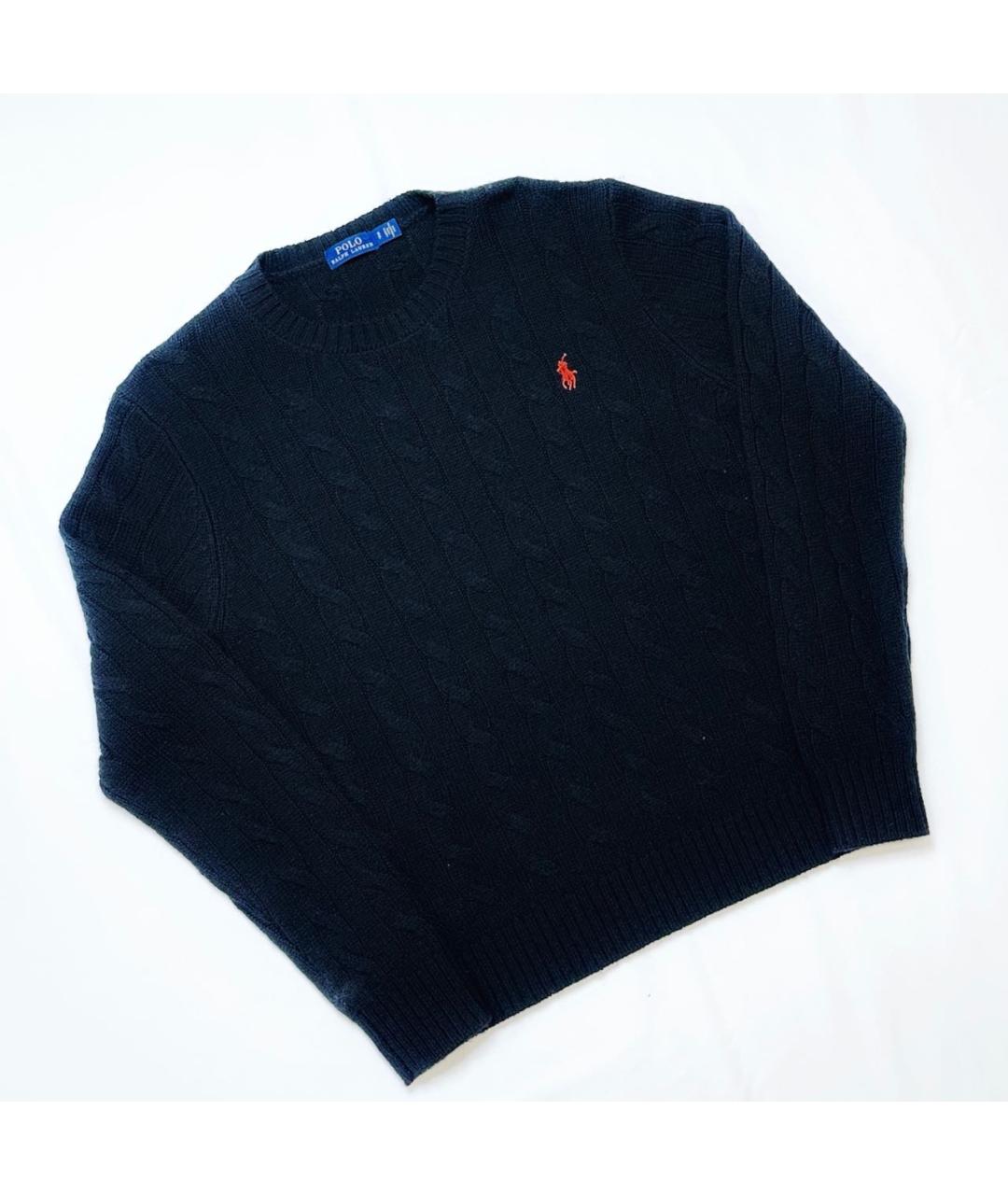 RALPH LAUREN Темно-синий хлопковый джемпер / свитер, фото 6
