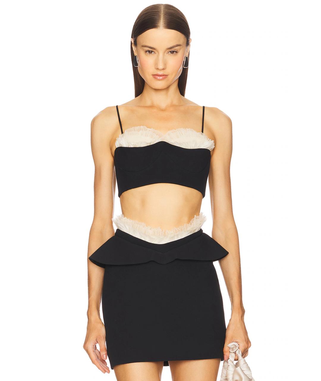 DAVID KOMA Черная юбка мини, фото 4