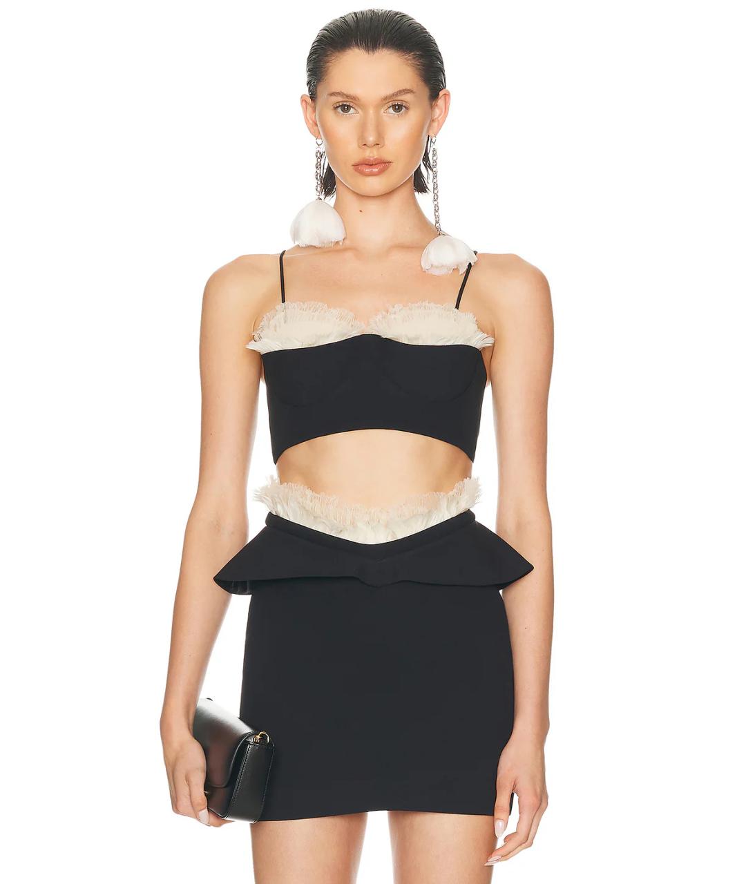 DAVID KOMA Черная юбка мини, фото 5