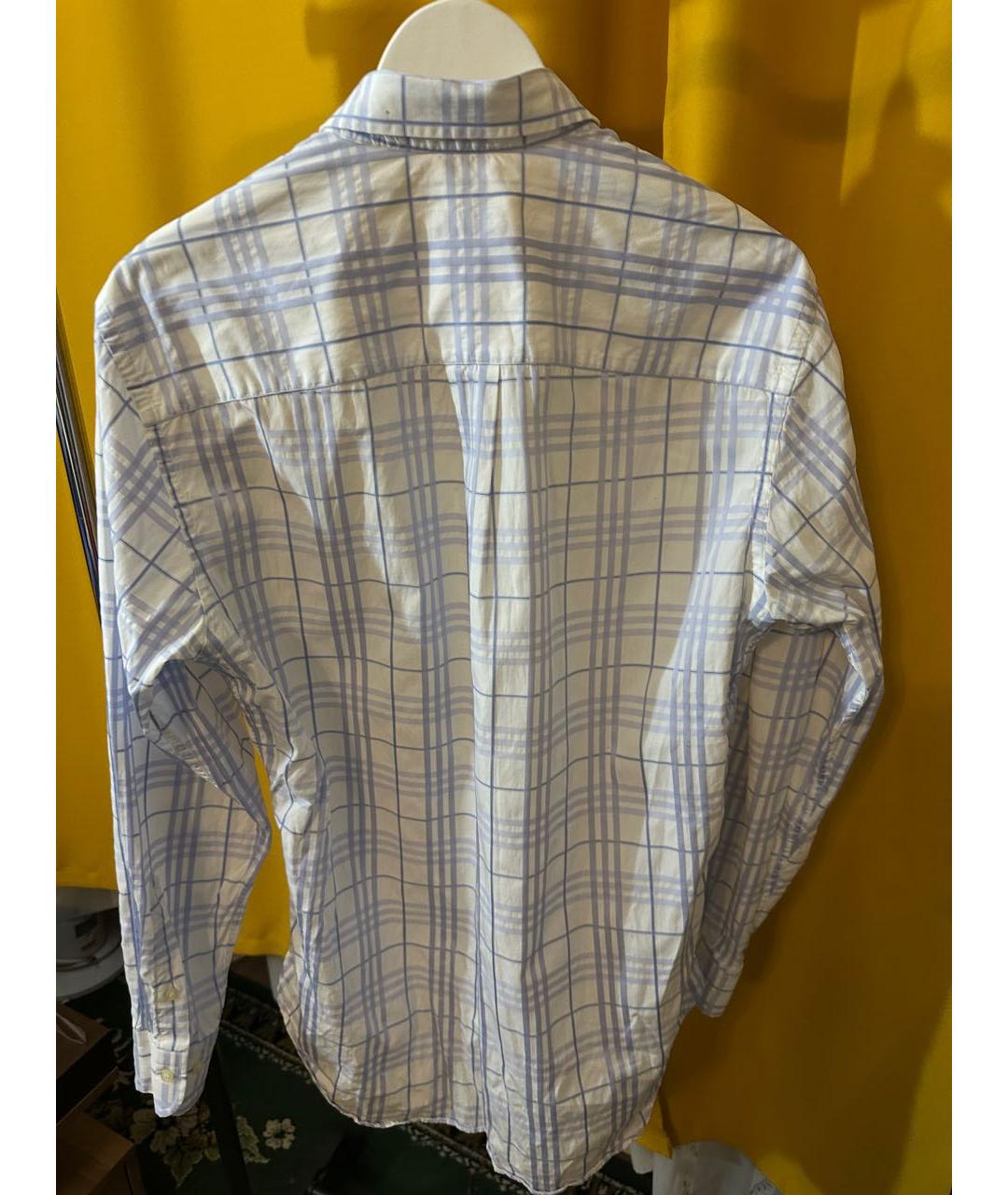 BURBERRY Голубая хлопковая кэжуал рубашка, фото 2