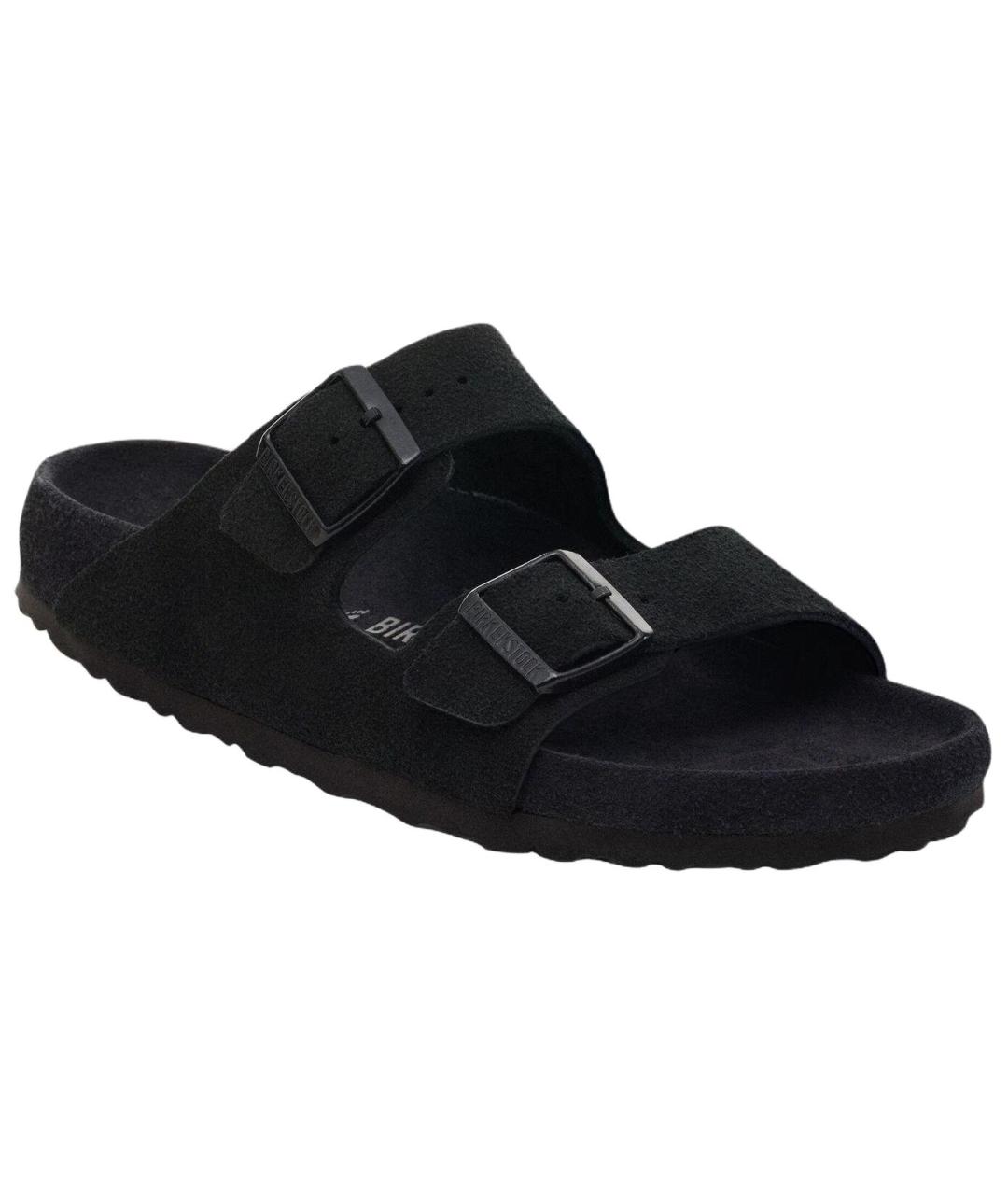 BIRKENSTOCK Черные нубуковые сандалии, фото 2