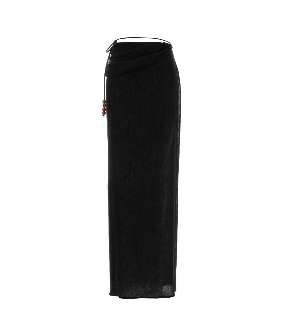 MAGDA BUTRYM Черная полиэстеровая юбка макси, фото 1