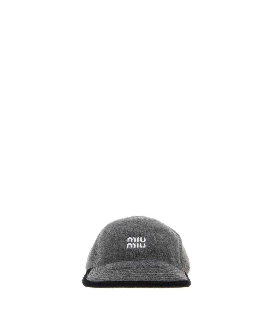 MIU MIU Серая кепка, фото 1