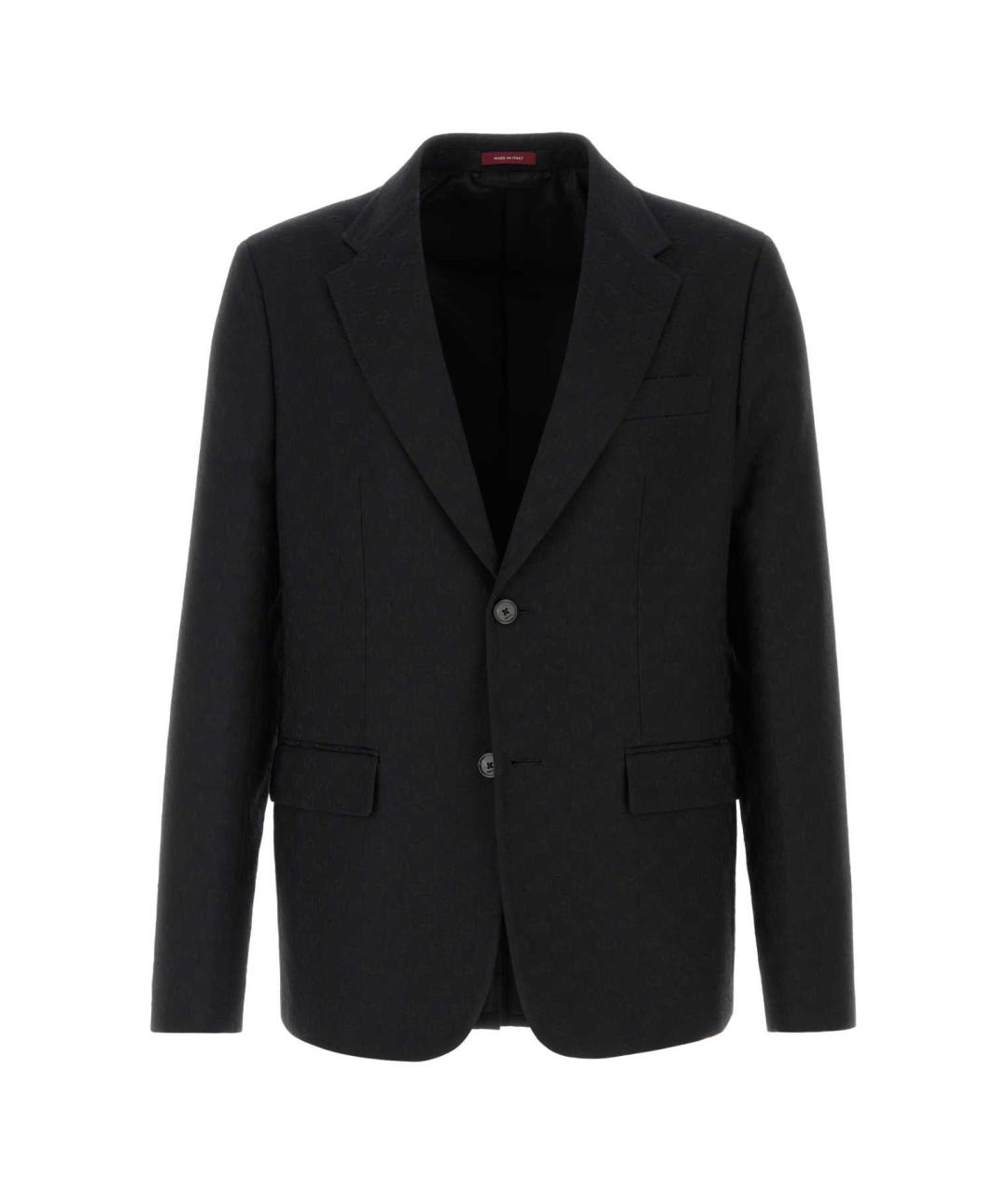 GUCCI Черный хлопковый пиджак, фото 1