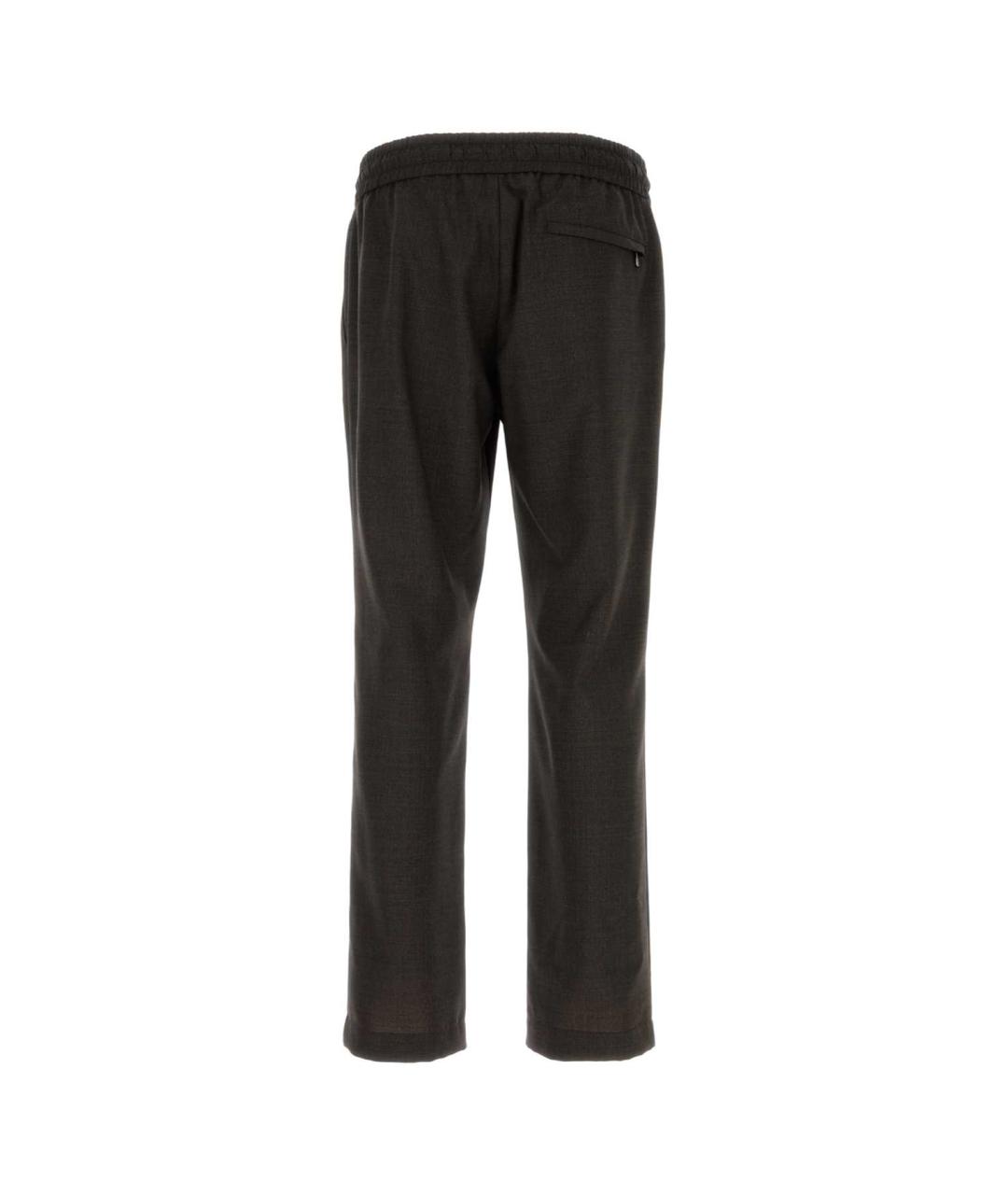 DOLCE&GABBANA Коричневые шерстяные повседневные брюки, фото 2