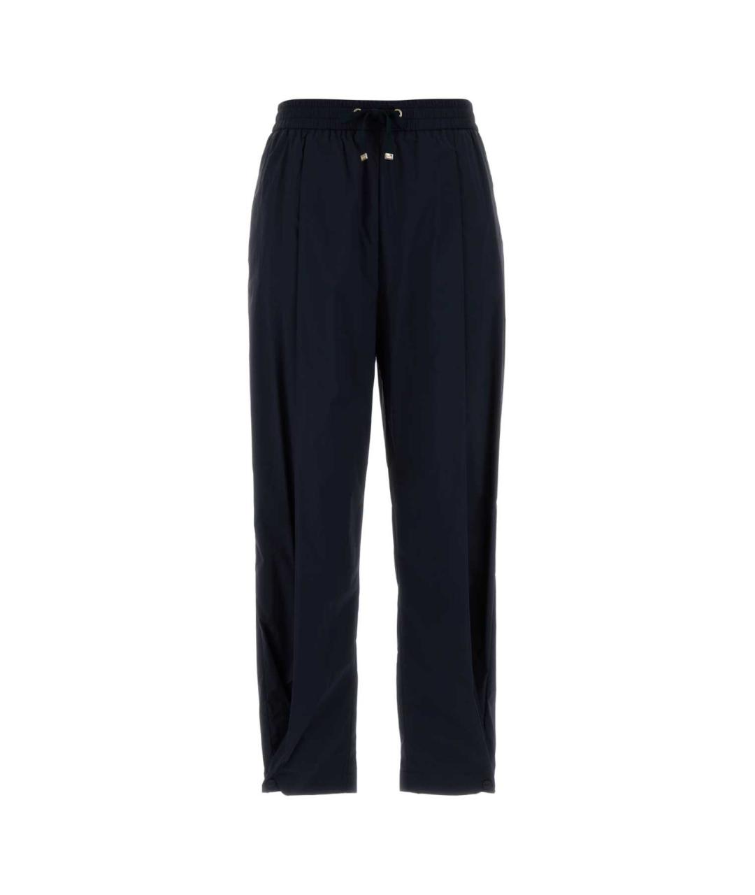 HERNO Темно-синие полиамидовые прямые брюки, фото 1