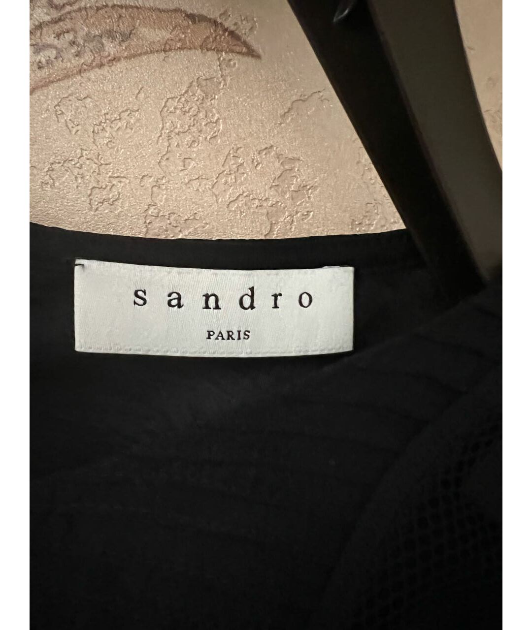 SANDRO Черное ацетатное повседневное платье, фото 3