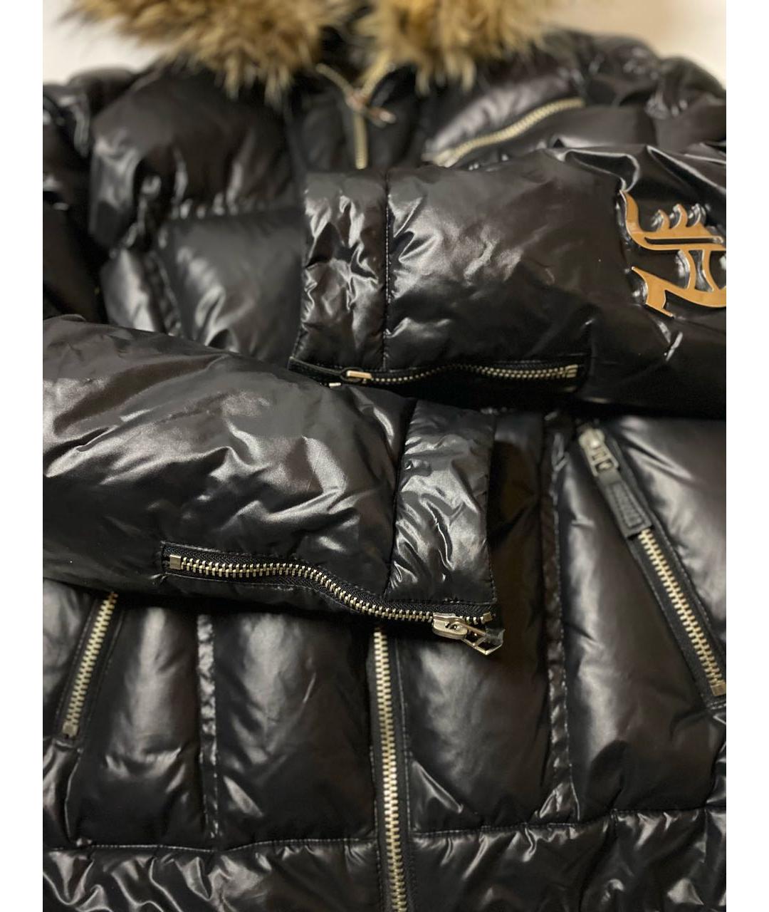 PHILIPP PLEIN Черный полиэстеровый пуховик, фото 8