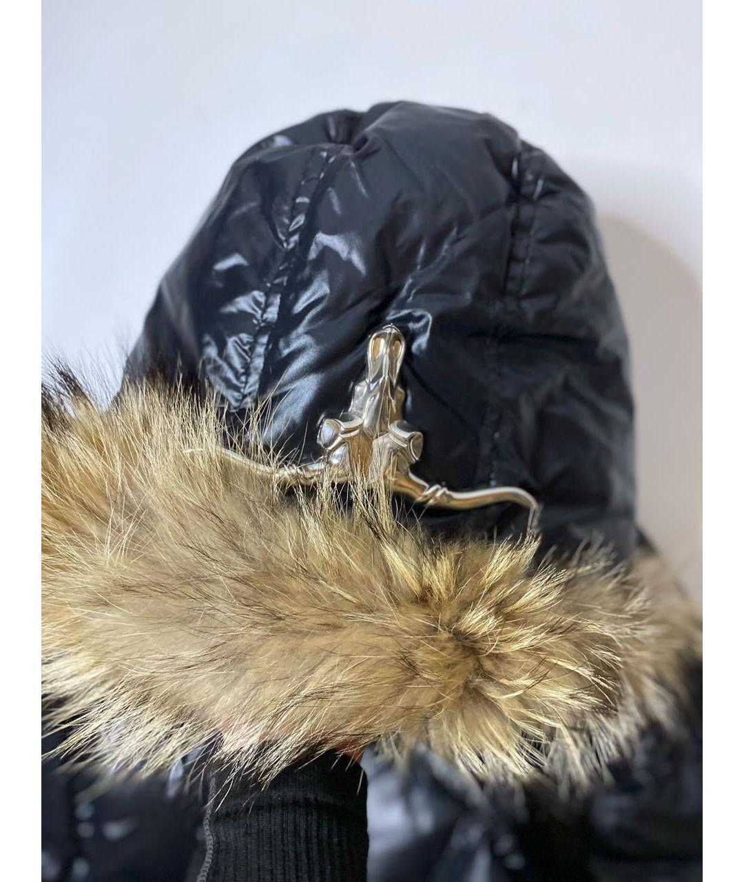 PHILIPP PLEIN Черный полиэстеровый пуховик, фото 7