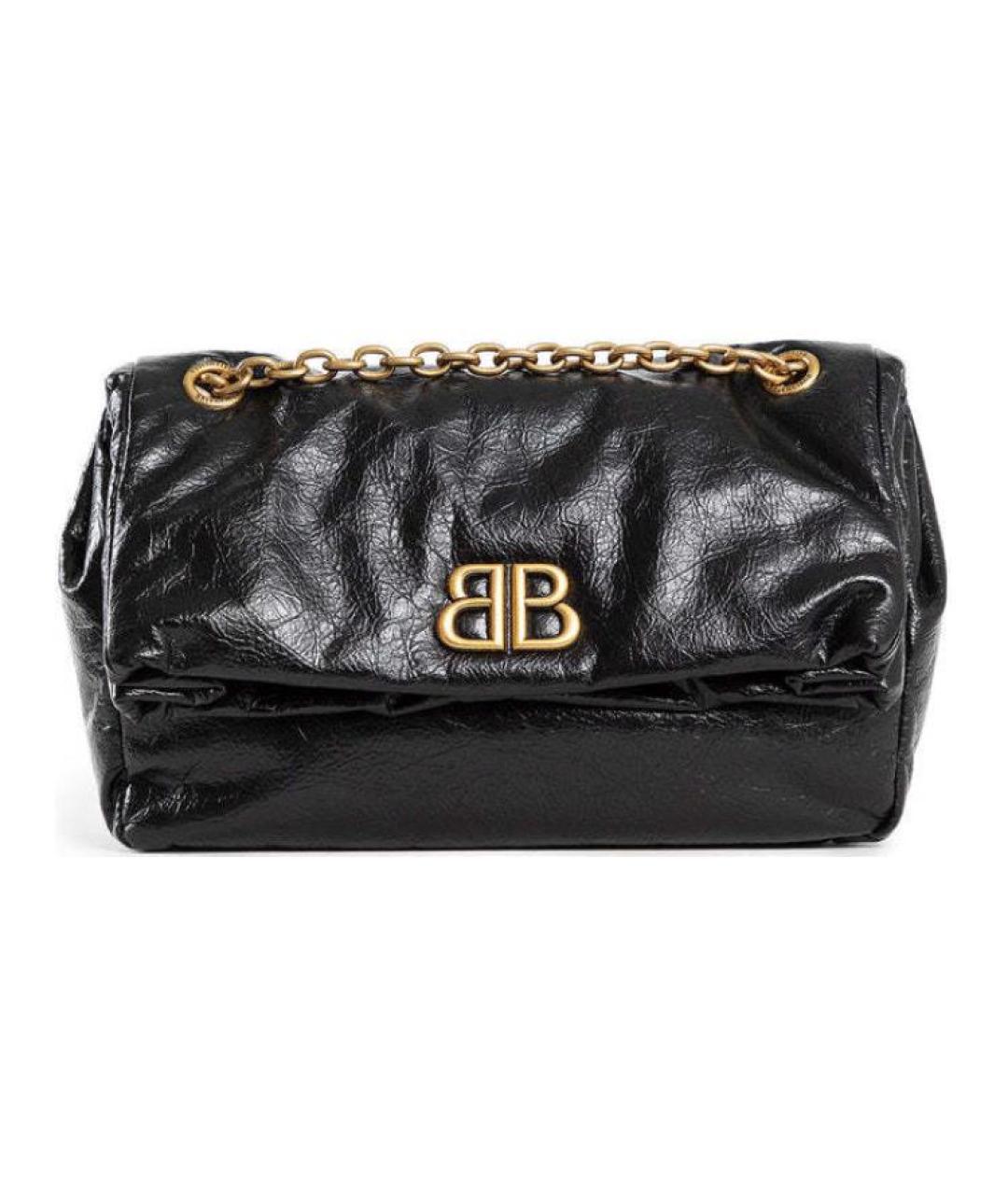 BALENCIAGA Черная кожаная сумка через плечо, фото 1