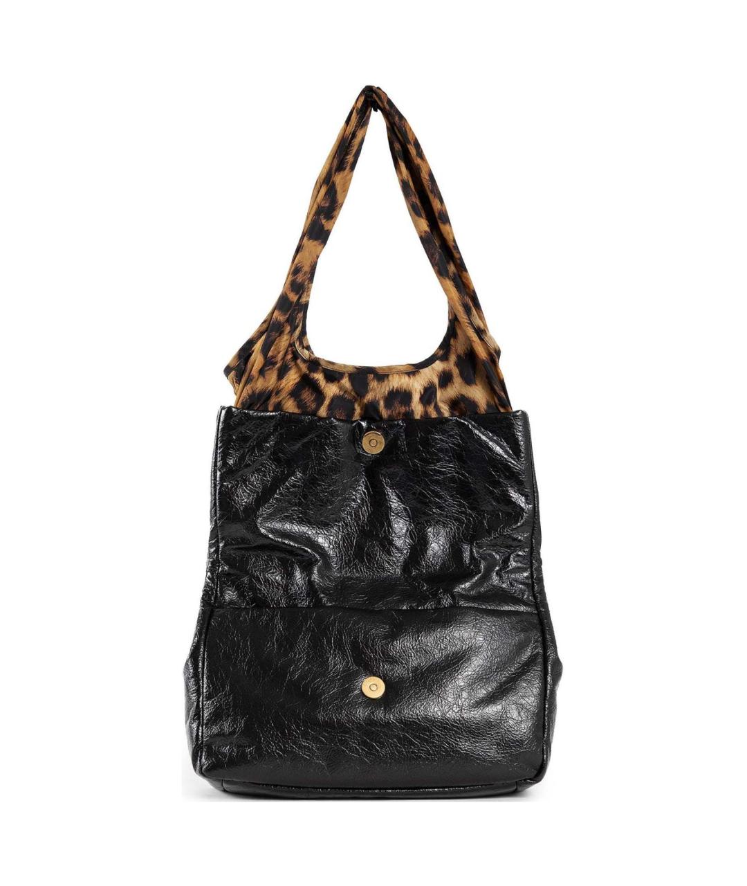 BALENCIAGA Черная кожаная сумка через плечо, фото 4