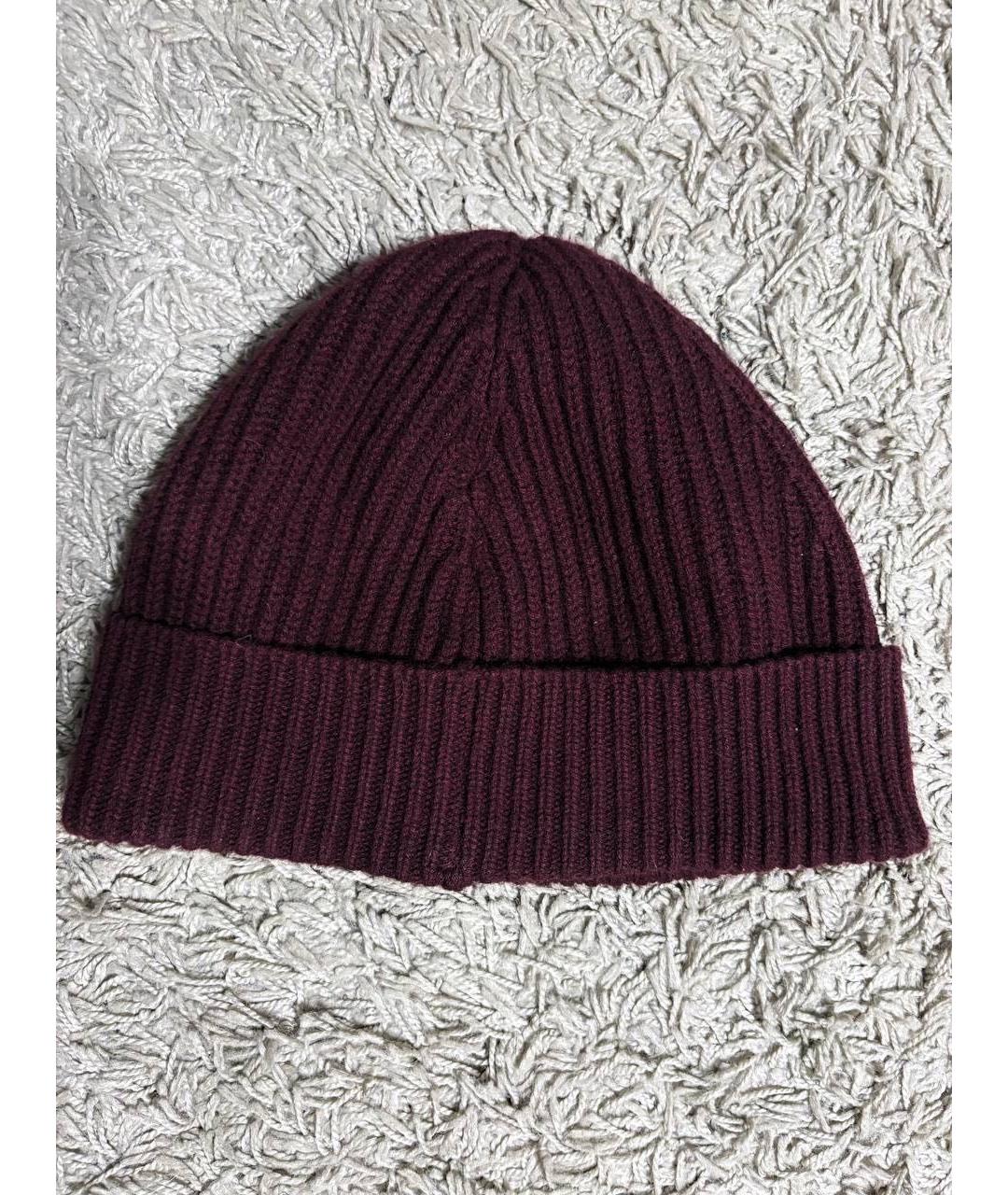 DOLCE&GABBANA Бордовая кашемировая шапка, фото 2
