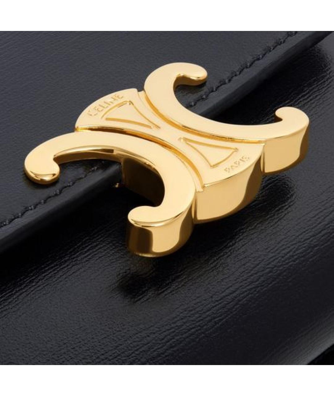 CELINE Черный кожаный кошелек, фото 6