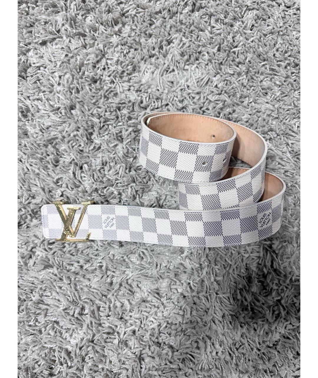 LOUIS VUITTON Белый кожаный ремень, фото 4