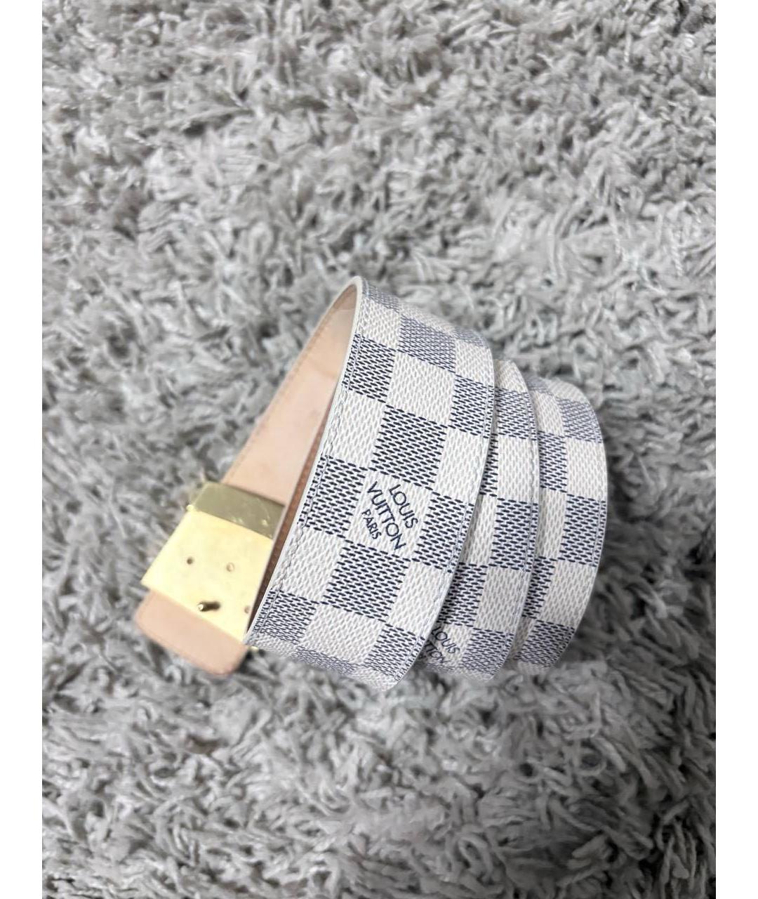 LOUIS VUITTON Белый кожаный ремень, фото 3