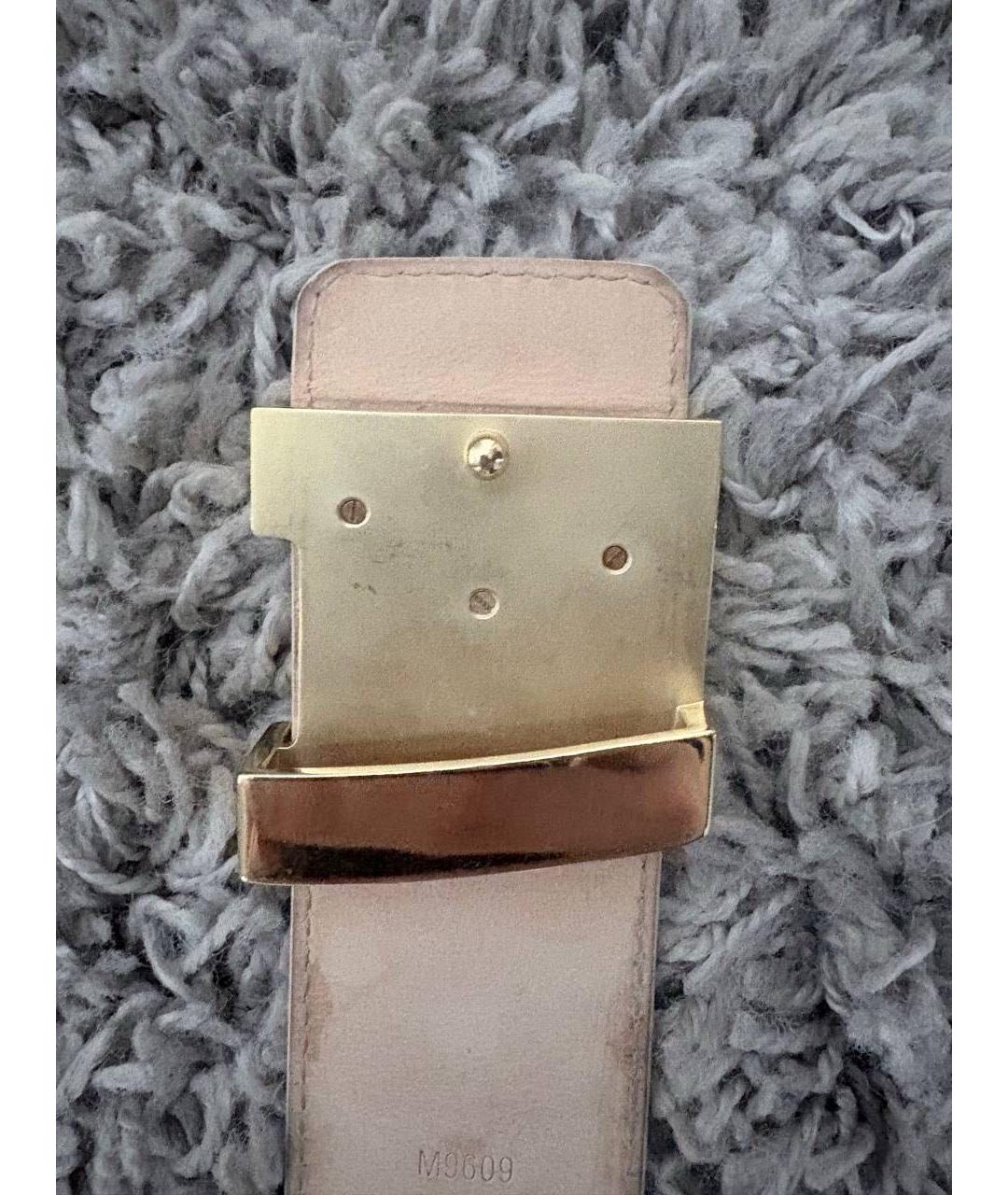 LOUIS VUITTON Белый кожаный ремень, фото 5