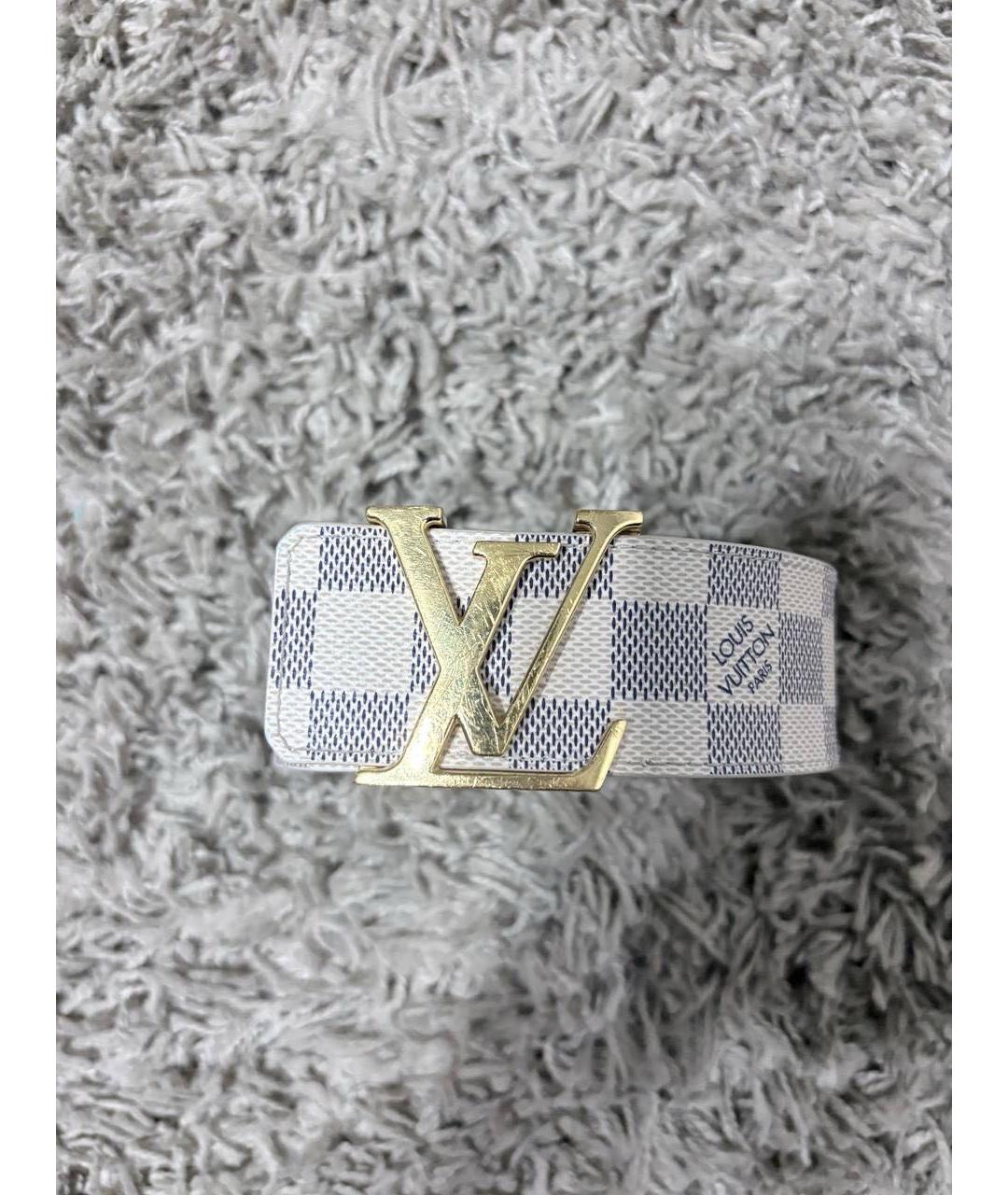 LOUIS VUITTON Белый кожаный ремень, фото 2