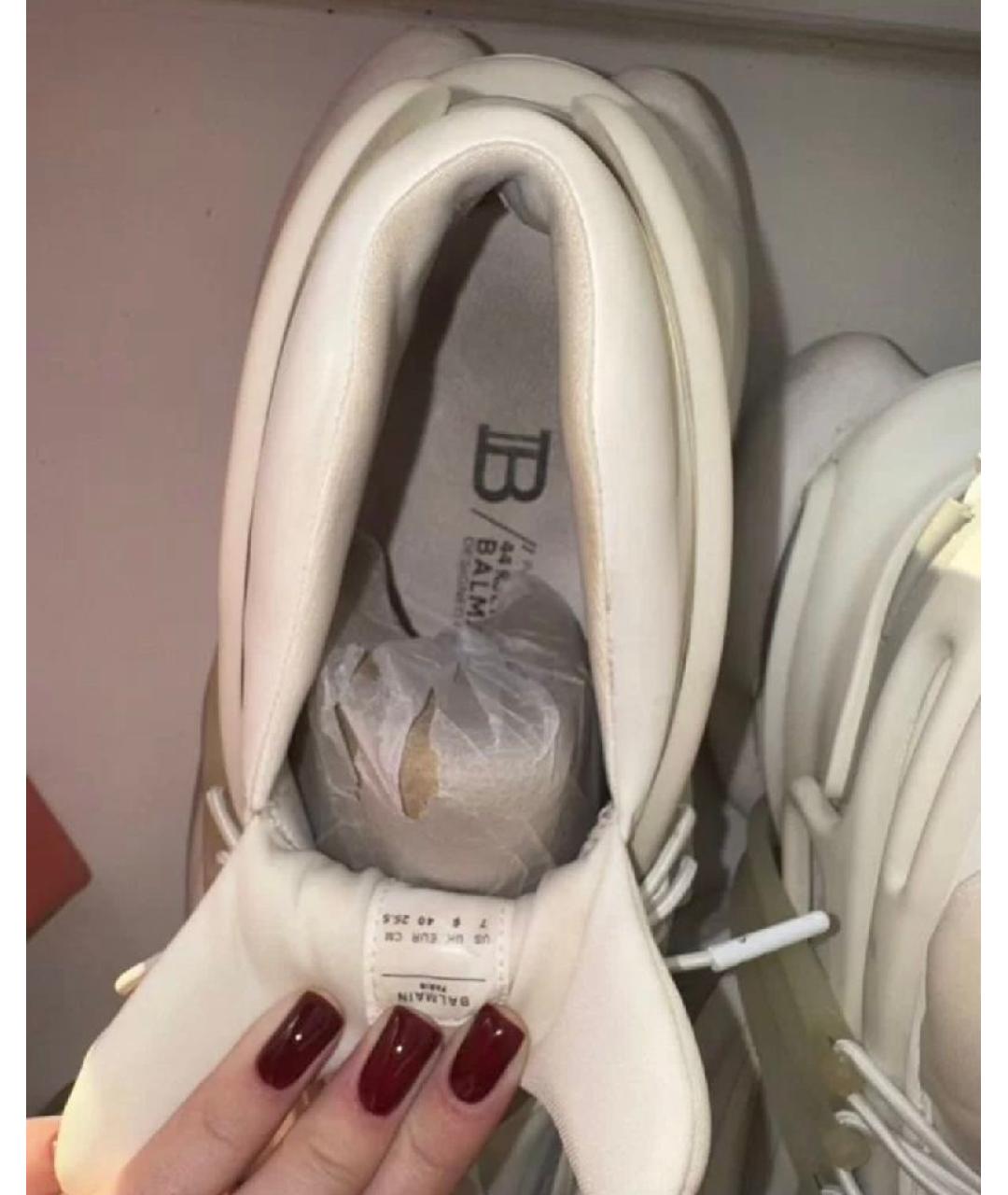 BALMAIN Серые текстильные кроссовки, фото 3