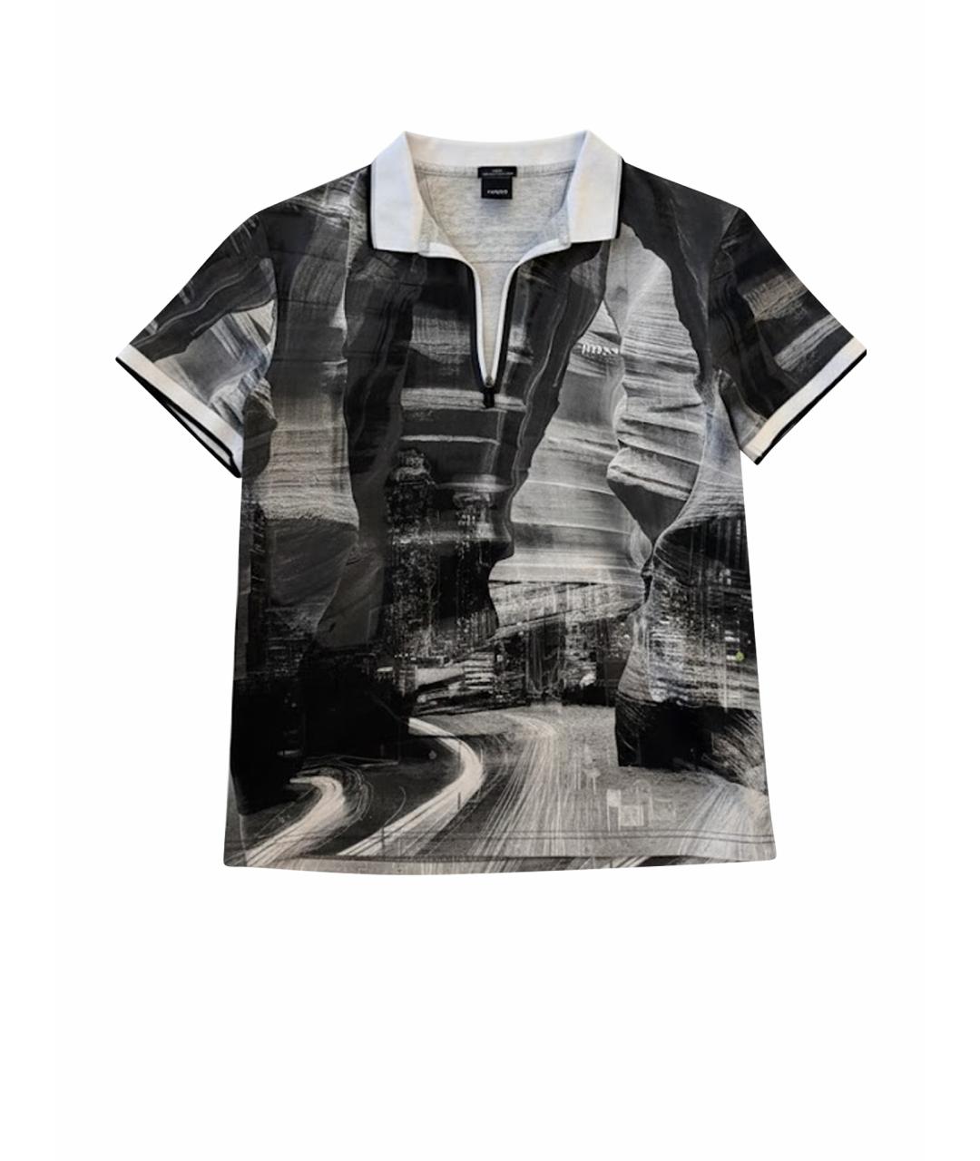 HUGO BOSS Черное хлопковое поло с коротким рукавом, фото 1