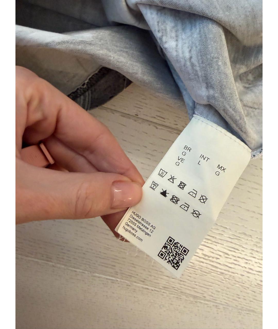 HUGO BOSS Черное хлопковое поло с коротким рукавом, фото 5