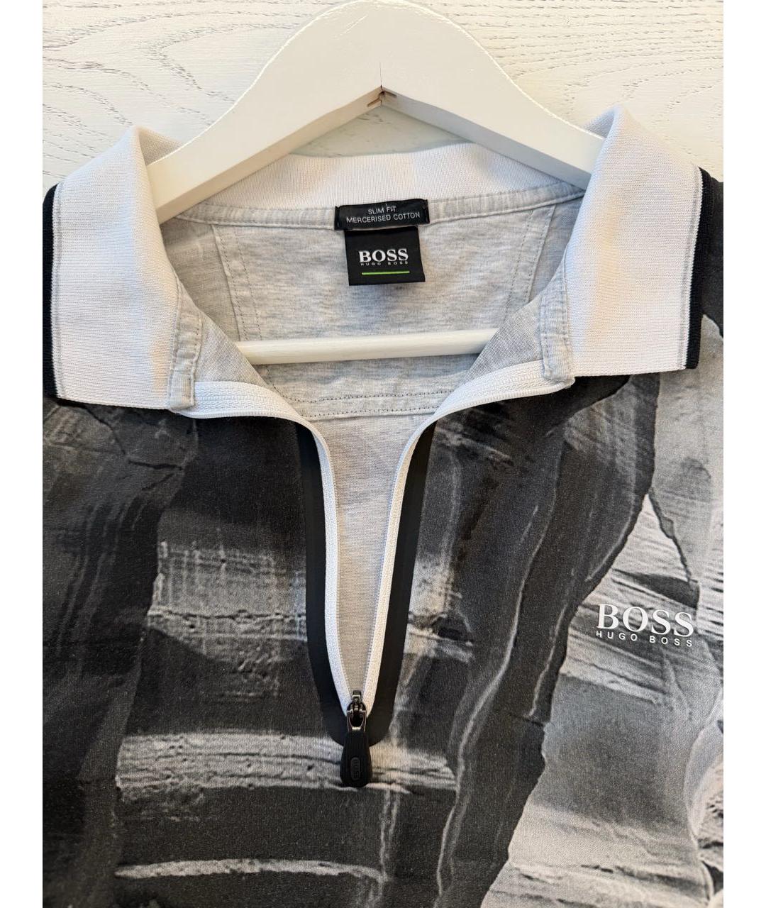 HUGO BOSS Черное хлопковое поло с коротким рукавом, фото 3