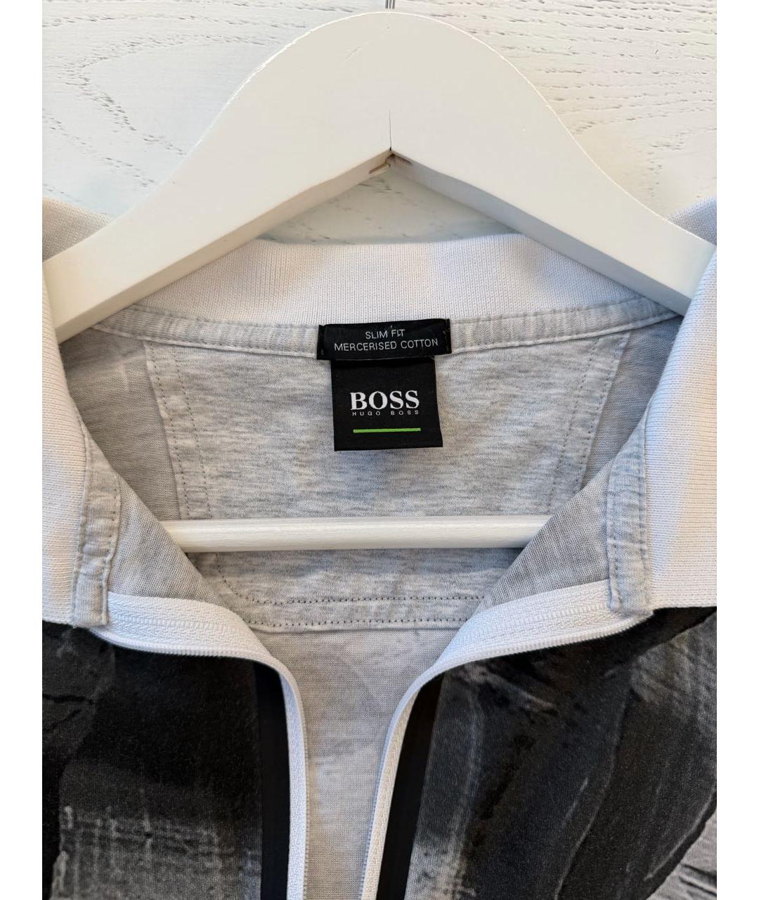 HUGO BOSS Черное хлопковое поло с коротким рукавом, фото 4