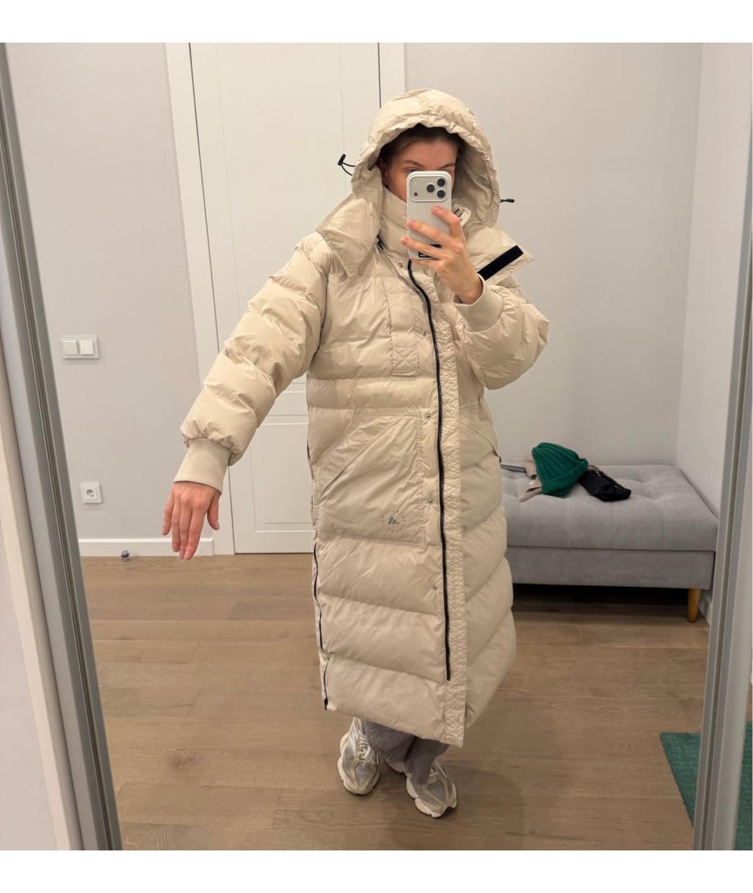 ADIDAS BY STELLA MCCARTNEY Бежевый полиэстеровый пуховик, фото 8