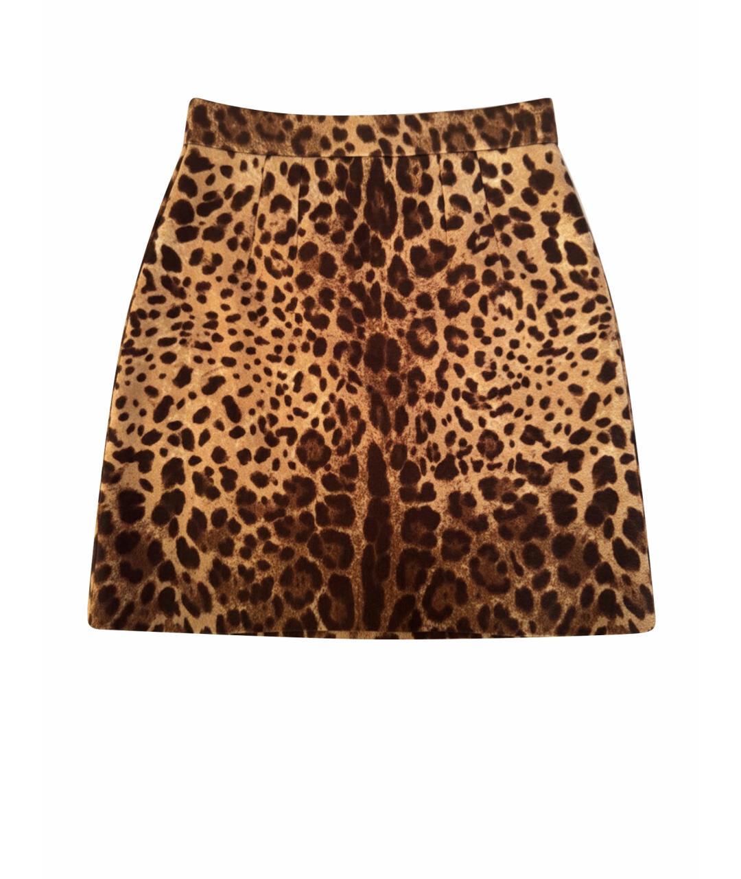 DOLCE&GABBANA Мульти шерстяная юбка мини, фото 1