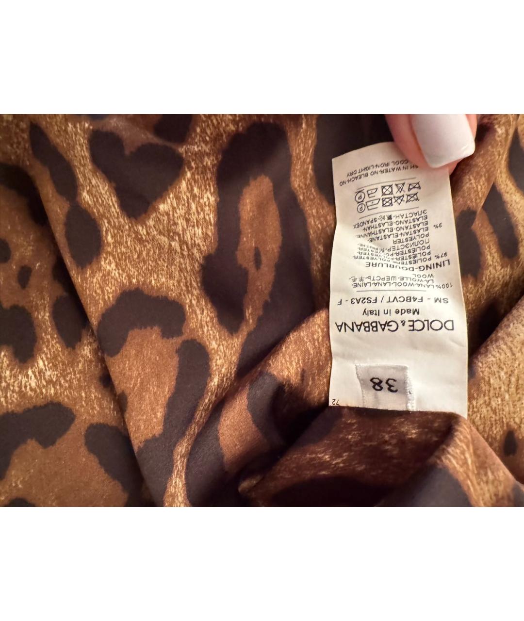 DOLCE&GABBANA Мульти шерстяная юбка мини, фото 6