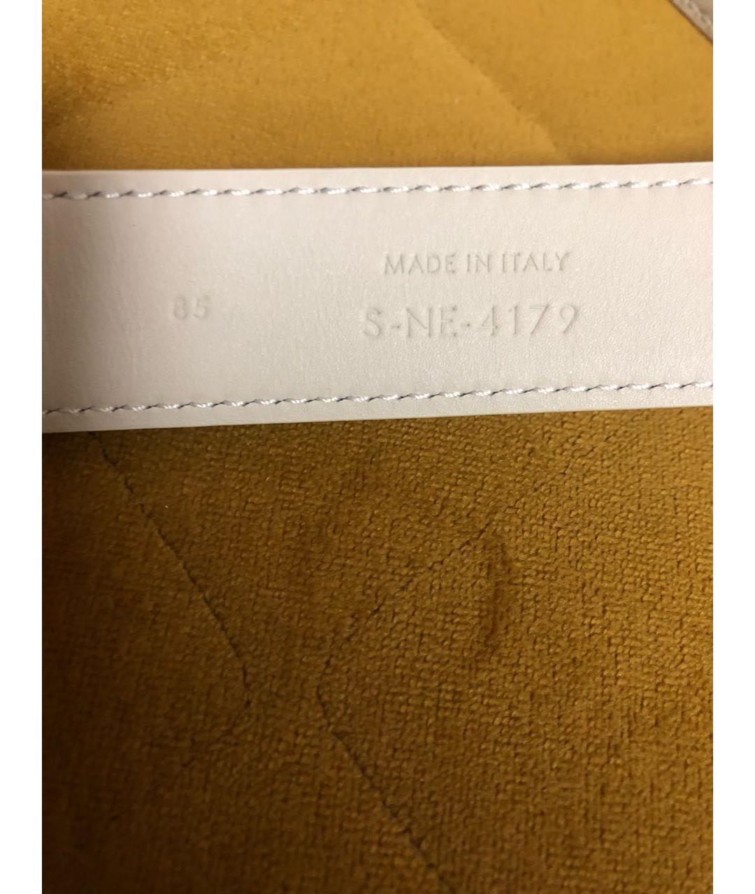 CELINE Белый кожаный ремень, фото 4