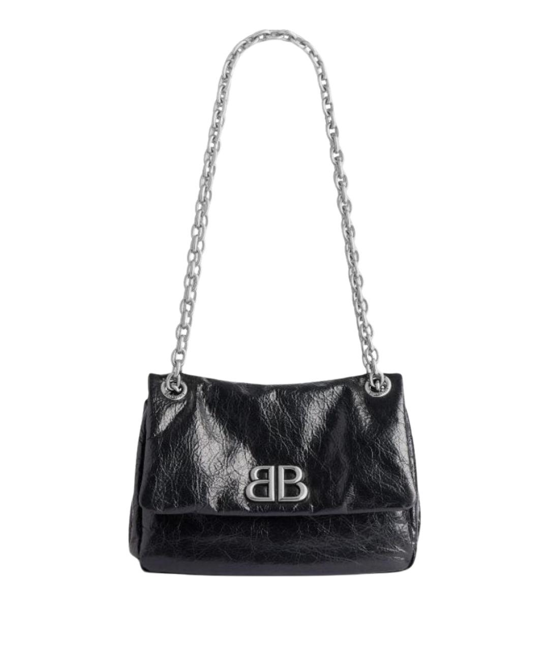 BALENCIAGA Черная сумка через плечо из лакированной кожи, фото 1