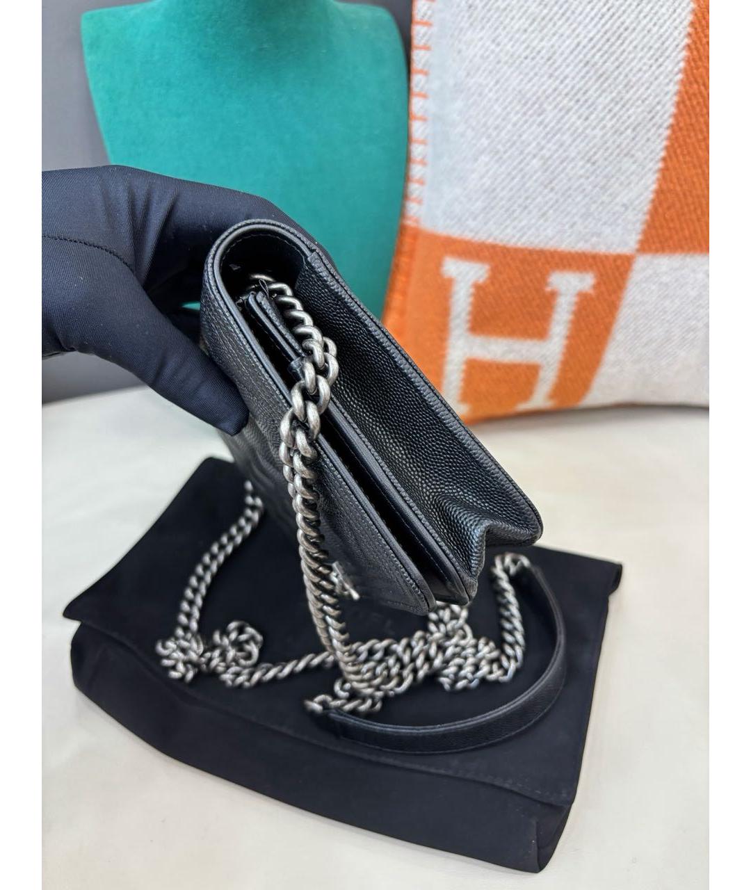 CHANEL Черная кожаная сумка через плечо, фото 3