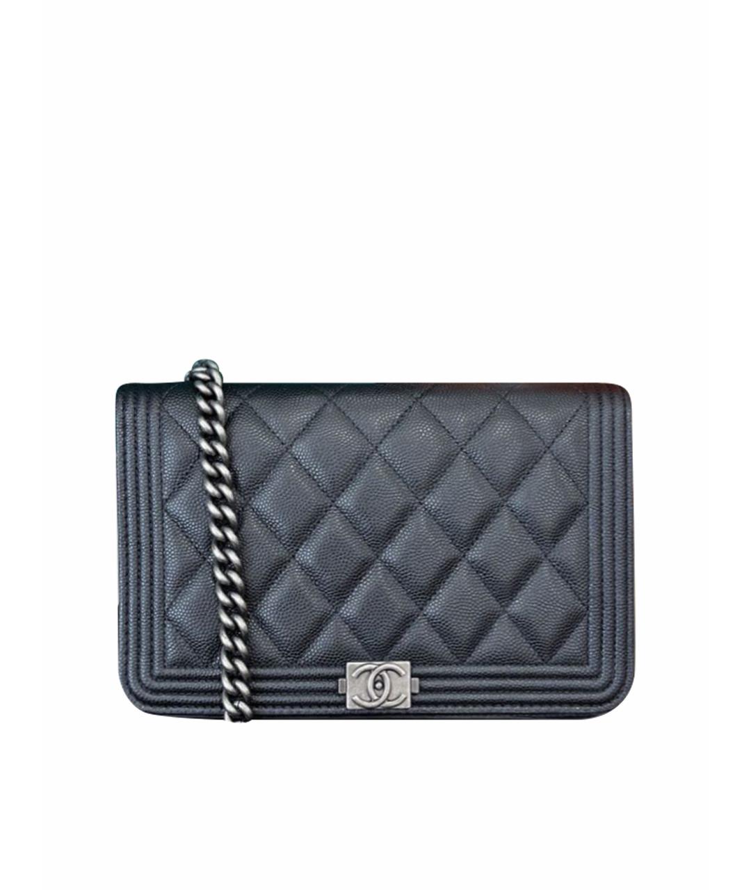 CHANEL Черная кожаная сумка через плечо, фото 1