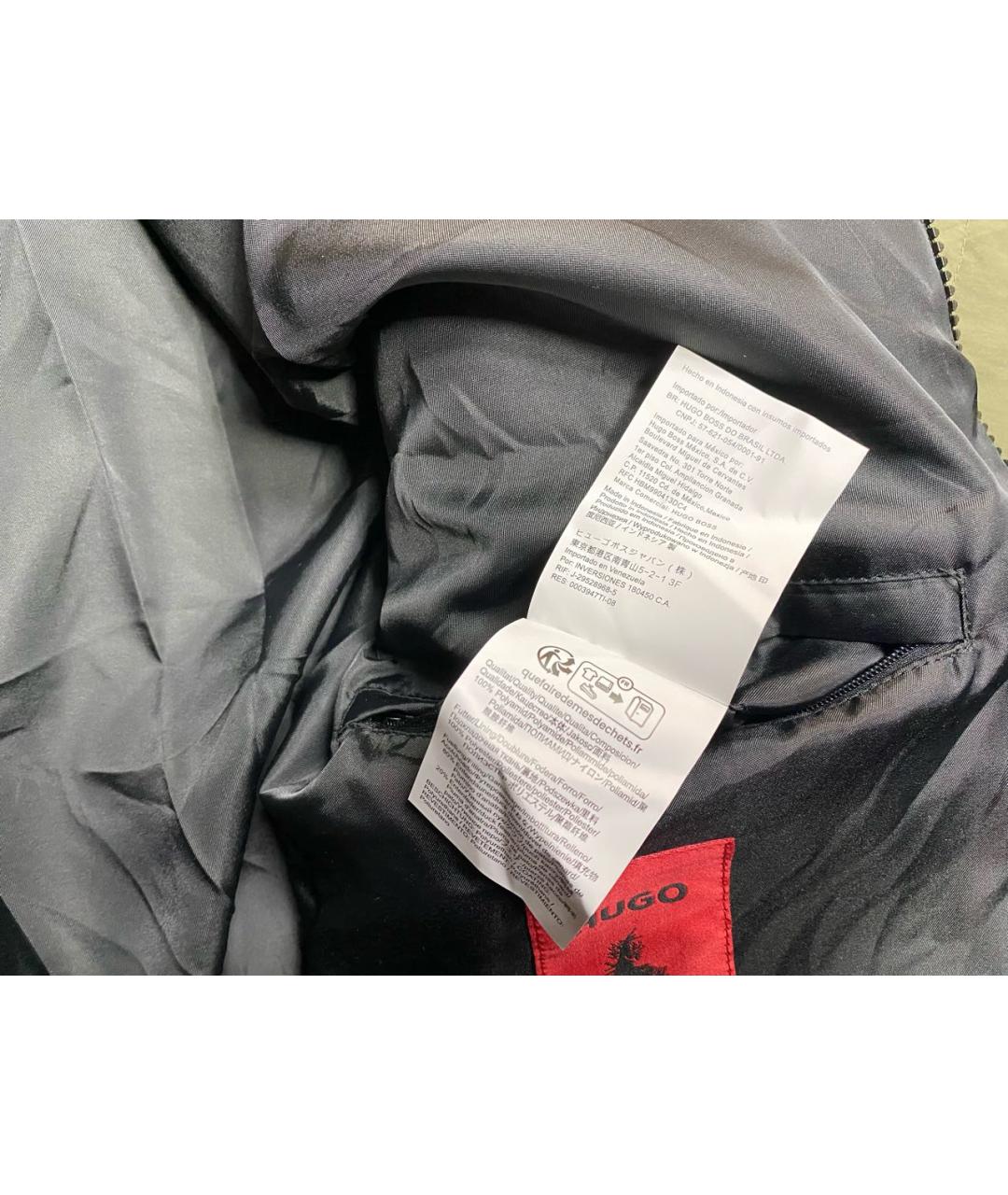 HUGO Хаки полиамидовый пуховик, фото 6