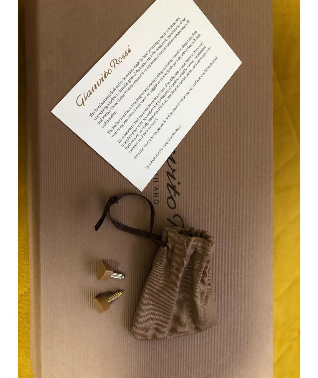 GIANVITO ROSSI Бежевые туфли из лакированной кожи, фото 6