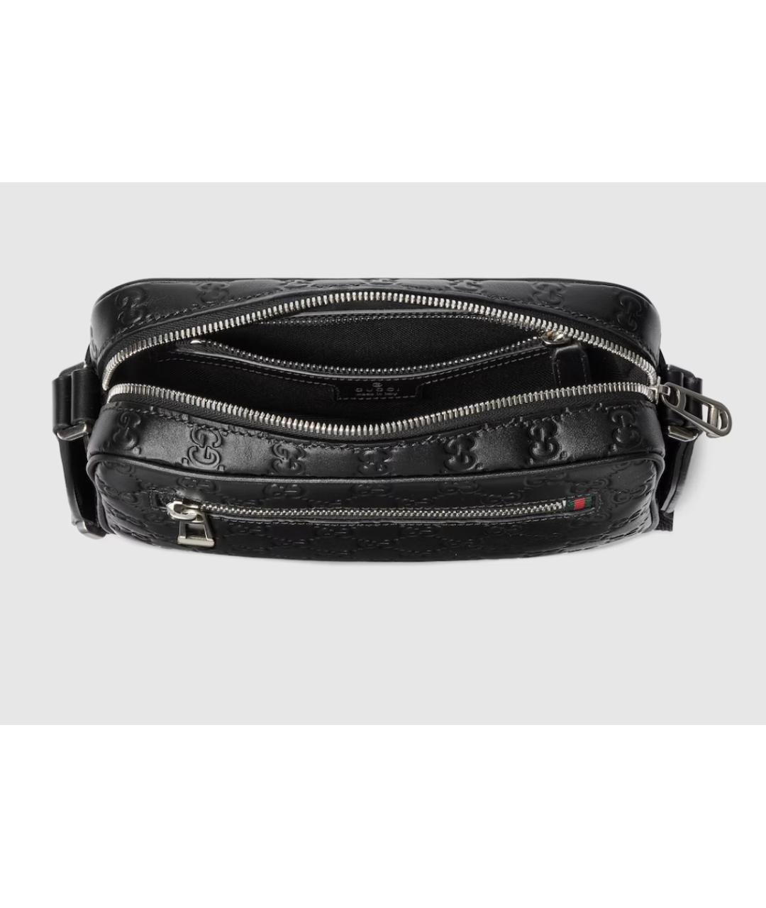 GUCCI Черная кожаная сумка на плечо, фото 6