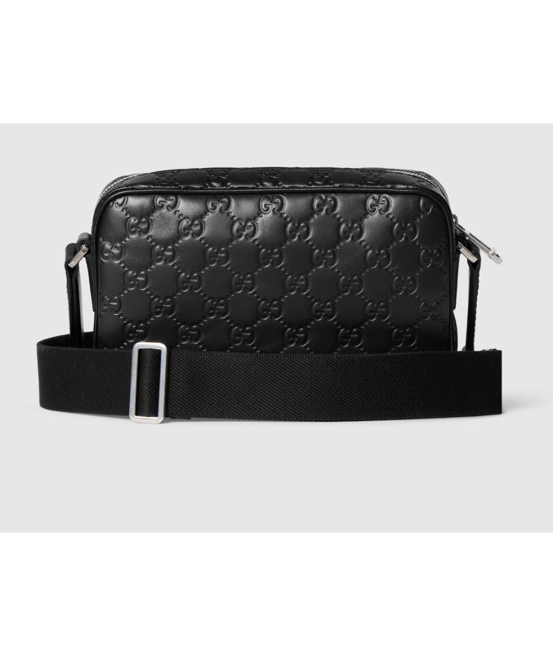 GUCCI Черная кожаная сумка на плечо, фото 5