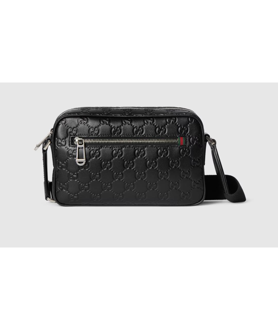 GUCCI Черная кожаная сумка на плечо, фото 7