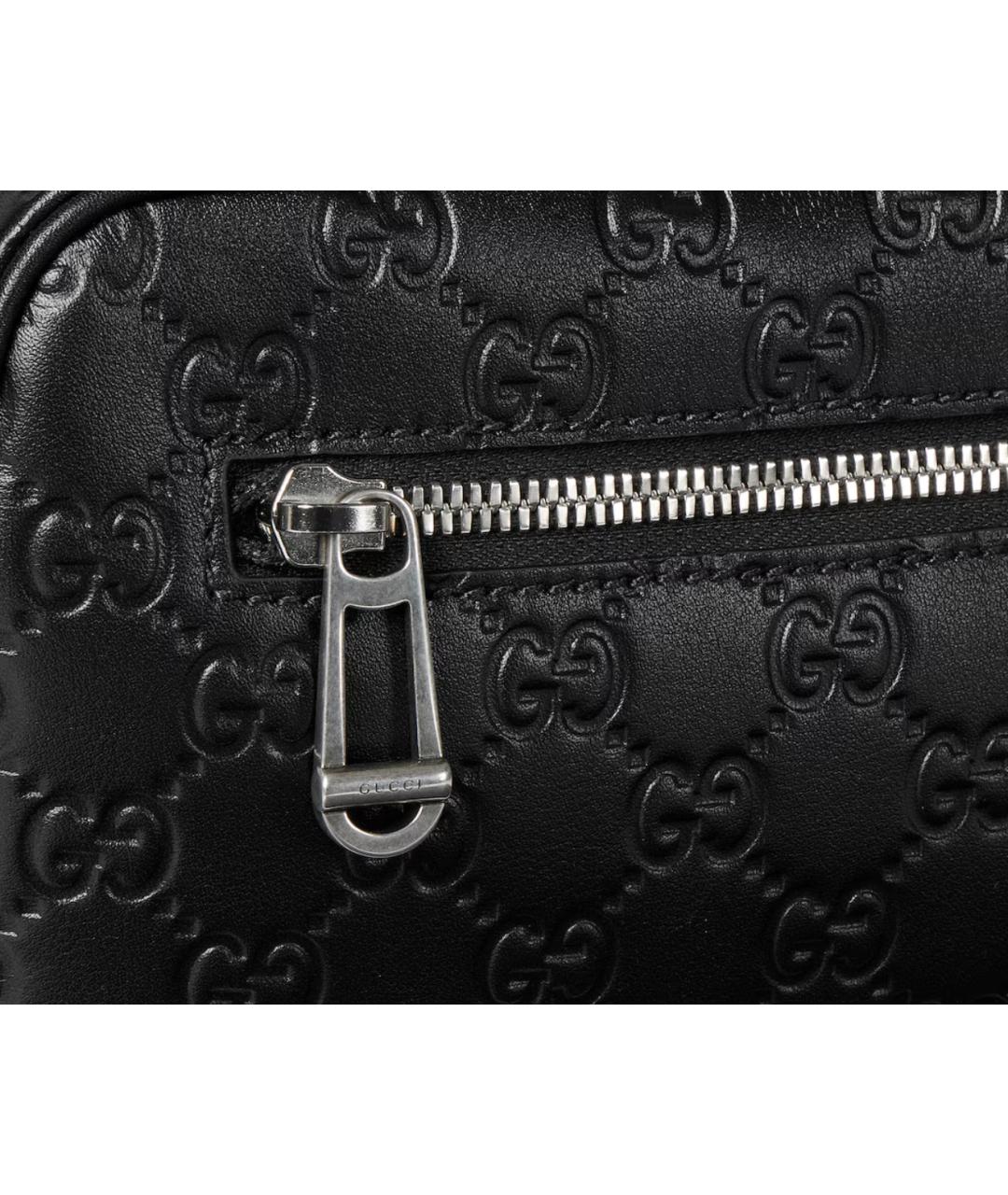 GUCCI Черная кожаная сумка на плечо, фото 4