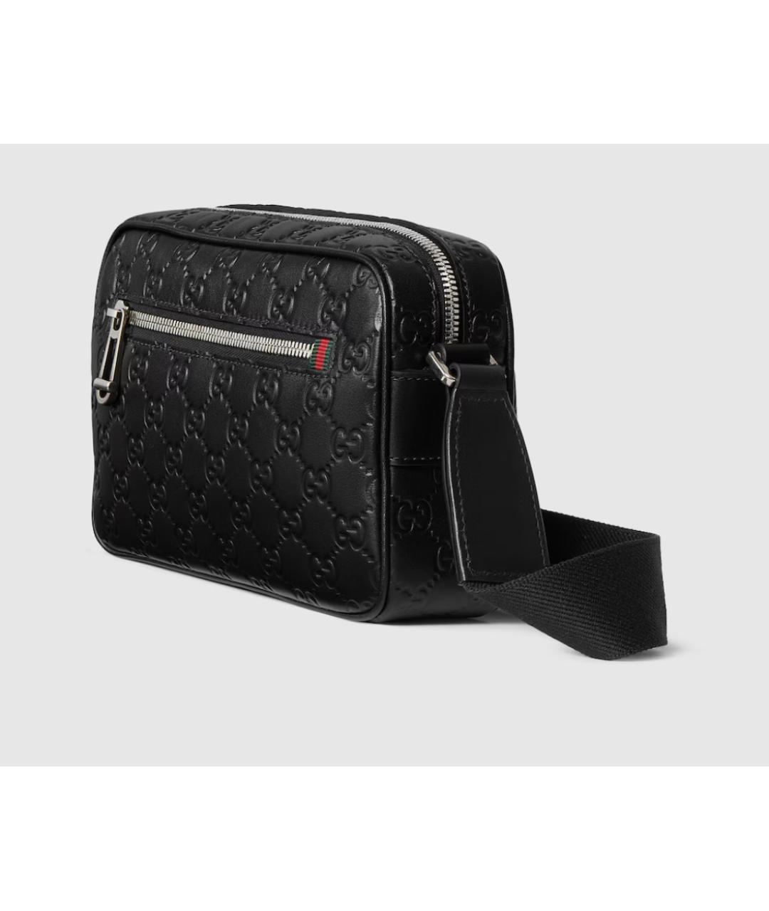 GUCCI Черная кожаная сумка на плечо, фото 2