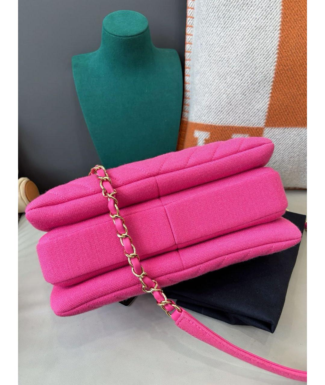 CHANEL Розовая сумка с короткими ручками, фото 6